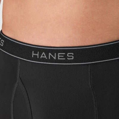 Hanes Men's Performance Stretch Boxer Briefs - Black/Gray S
