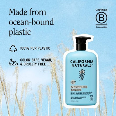 California Naturals Sensitive Scalp Shampoo - 16.5 fl oz: Paraben-Free, Sulfate-Free, Vegan, Contains Aloe