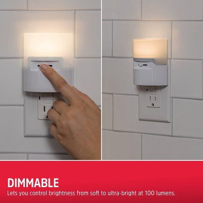 Energizer Half Cup Dimmable Light Sensing LED Nightlight White