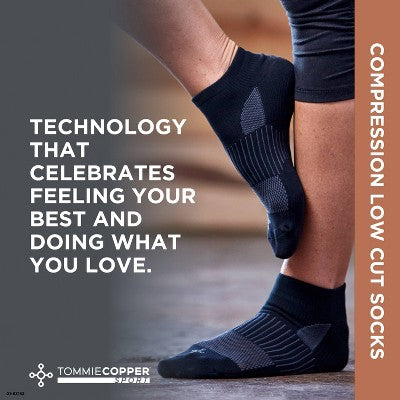 Tommie Copper Sport Low Cut Socks 3pk - L/XL: Nylon, Polyester, Spandex Blend