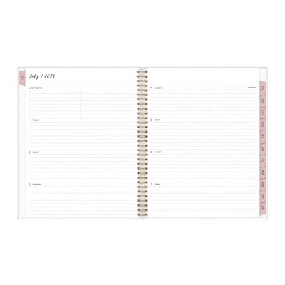 Ivory Paper Co. 2024-25 Weekly/Monthly Planner 11"x8.5" Wirebound Frosted Charley: Adult Stationery, July-June Calendar