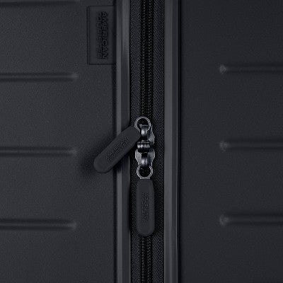American Tourister Trunk Hardside Spinner Suitcase - Black: Wheeled Check Luggage
