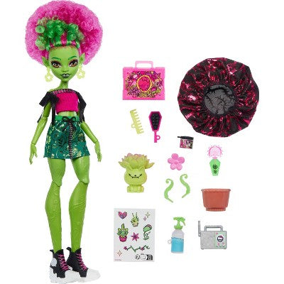 Monster High Self-Scare Secrets Venus McFlytrap Fashion Doll with 13 Realistic Accessories