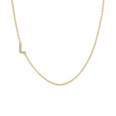 Kendra Scott 14K Gold Over Brass Mini "L" Initial Pendant Necklace - Gold