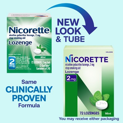 Nicorette 2MG Lozenges - Mint - 72ct: Nicotine Replacements, Habit Treatments