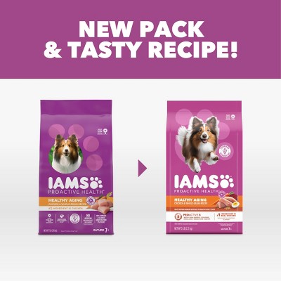 IAMS Healthy Aging Chicken and Whole Grains Recipe Mature Senior Dry Dog Food - 5lbs