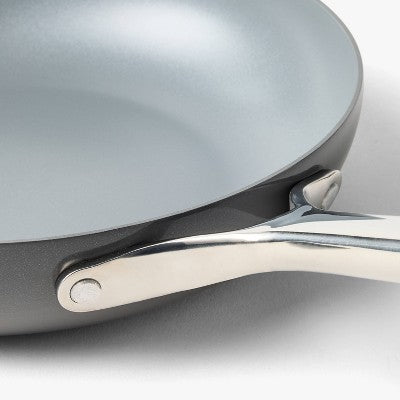 2pk (8" & 10") Nonstick Ceramic Coated Aluminum Frypan Set Dark Gray - Figmint