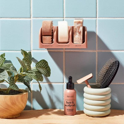 Kitsch Bottle-Free Beauty Self-Draining Soap Dish - Terracotta Pink