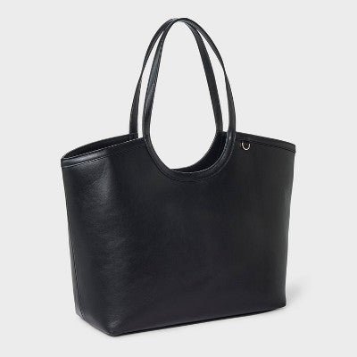 XL Cut Out Tote Handbag - A New Day Black
