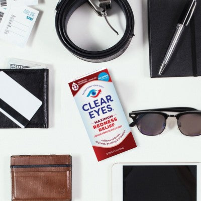 Clear Eyes Maximum Strength Eye Drops for Redness Relief, Dryness, Burning, & Irritation - 0.5 fl oz