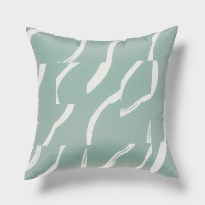 Square Decorative Pillow Sage Green - Room Essentials: Abstract Pattern, Recycled Polyester, Indoor Use, Teen-Friendly