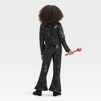 Kids' Pop Icon Halloween Costume Jumpsuit L - Hyde & EEK! Boutique: Includes Belt & Microphone, Age 10-12