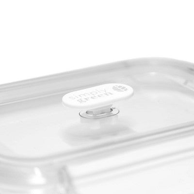 Simply Green 3.4 Cups Collapsible Silicone Rectangular Food Storage Container - Black