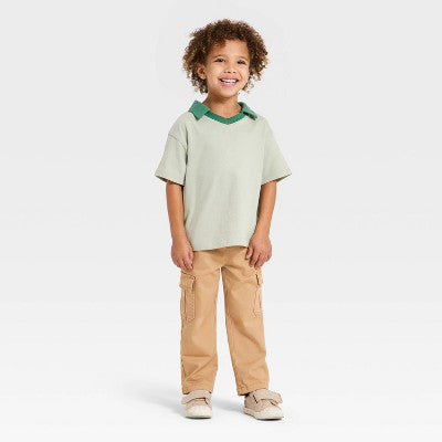 Toddler Boys' Oversized Short-Sleeve Polo Shirt - Cat & Jack 2T