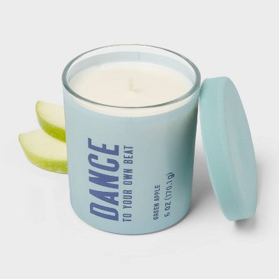 Dance Candle Green Apple 6oz - Room Essentials