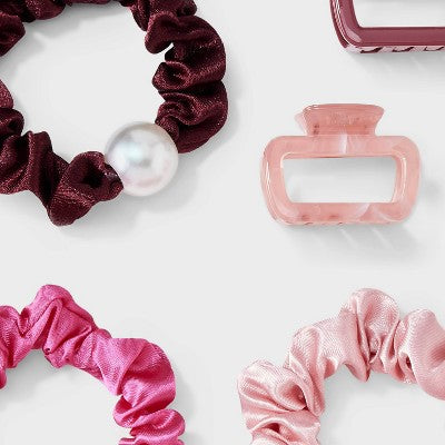 Claw Hair Clip and Hair Twister Set 5 pc - A New Day Pink