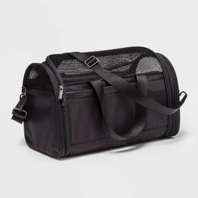 Signature Pet Dog Carrier Duffel Bag Black - Open Story