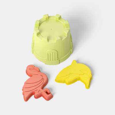 Gator Bucket Set Sand Toy - 9pc - Sun Squad Pink