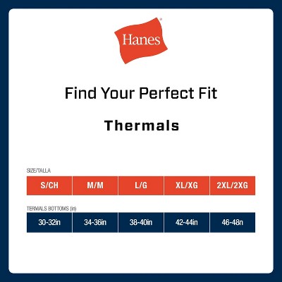 Hanes Men's Thermal Waffle Knit Pants - Black L