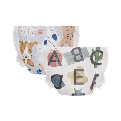 The Honest Company Clean Conscious Disposable Diapers - All The Letters & It's A Pawty - Size 6 - 40ct