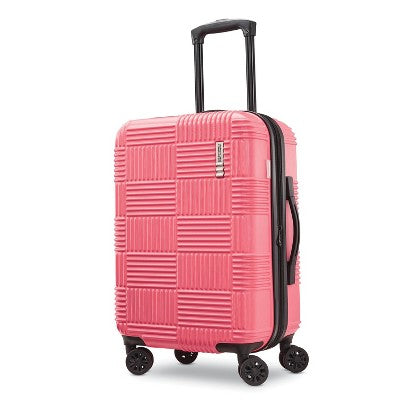 American Tourister NXT Hardside Large Checked Spinner Suitcase - Flamingo Pink (LOCAL PICKUP ONLY)