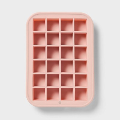 Silicone Ice Cube Tray with Lid Pink - Room Essentials