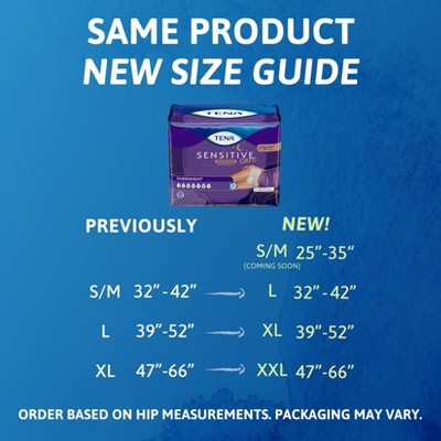 TENA Sensitive Care Incontinence Underwear for Women - Overnight Absorbency - XXL - 12ct