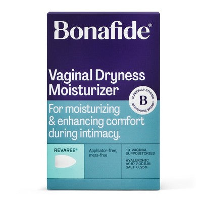 Bonafide Vaginal Moisturizer with Hyaluronic Acid - Revaree - Relieves Dryness for Enhanced Intimacy Vaginal Suppositories - 10ct