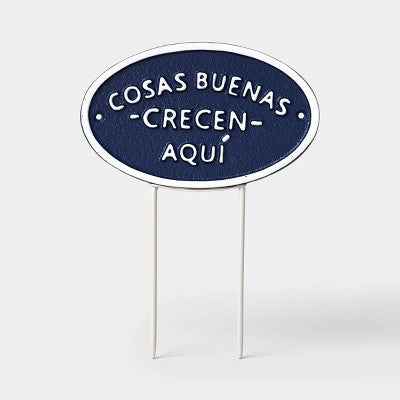 Metal "Cosas Buenas" Garden Sign - Threshold
