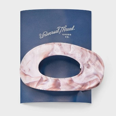Marble Oval Shovel Hair Clip - Universal Thread Pink