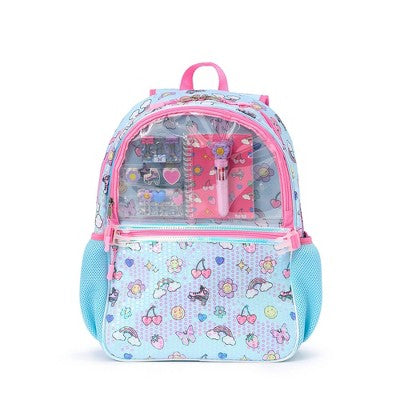 Locker Club Stationery 17" Backpack Set - Smiley