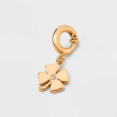 Little Words Project Four Leaf Clover Charm - Gold
