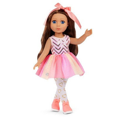 Glitter Girls 14" Doll with Party Outfit Dalia: Blue Eyes, Brown Wavy Hair