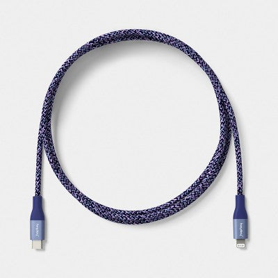 6ft USB-C to Lightning Braided Cable - heyday Future Dusk Dark Blue