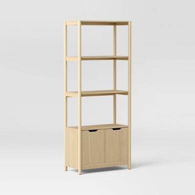 72.25" Scandi Bookcase with Storage Natural - Room Essentials (LOCAL PICKUP ONLY)