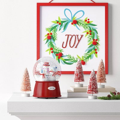 5.5"x4" Snowmen 2024 Christmas Snow Globe - Wondershop