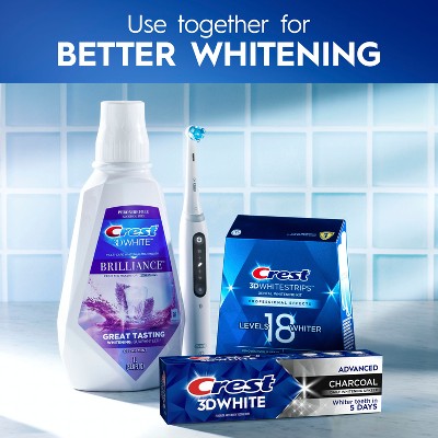 Crest 3D White Advanced Charcoal Teeth Whitening Toothpaste - 3.3 oz