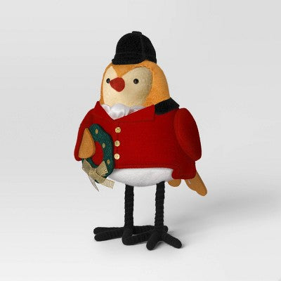 Christmas Featherly Friends "Stirr?up" Decor Red Coat - Wondershop