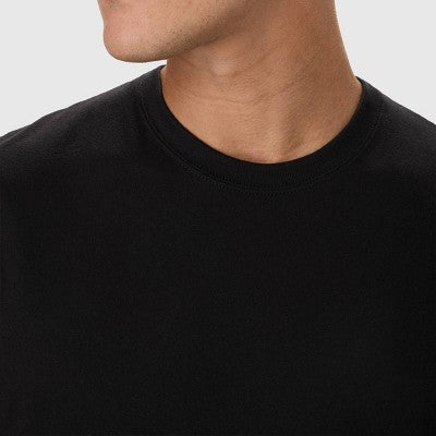 Hanes Men's 5pk T-Shirt Undershirts, Premium Everyday Tee Midweight Crewneck Shirt Pack, Wicking - Black M