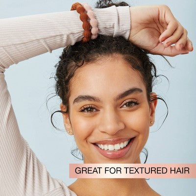 scunci No Damage Scallop Beaded Elastics - Assorted Neutrals - Thick Hair- 10pcs