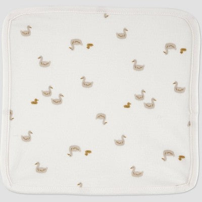Carter's Just One You? Baby Duck Washcloth - Gray: Cotton Terry Animal Print 9"x9"