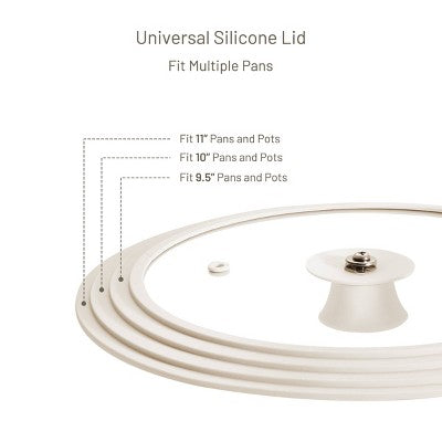 Carote 11.5" Universal Lid White