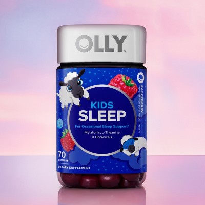 OLLY Kids' Sleep Gummies with .5mg Melatonin - Raspberry - 70ct