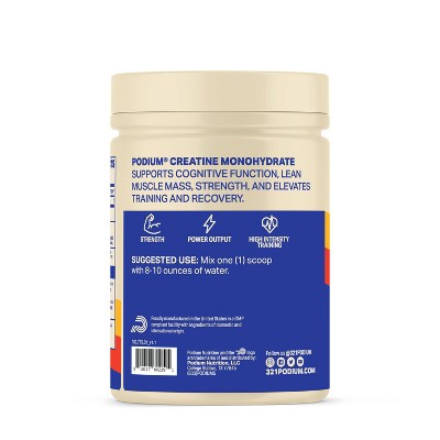Podium Nutrition Creatine Monohydrate Energy Drink - Unflavored - 8.82oz/50 Servings