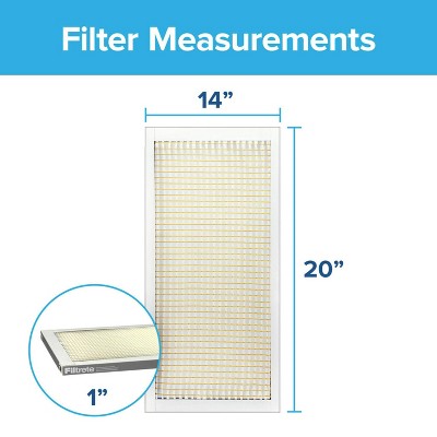 Filtrete 2pk Basic Dust and Link 300 14X20: Electrostatic Furnace Filter, MERV 5, Captures Dust & Lint, 2-Pack