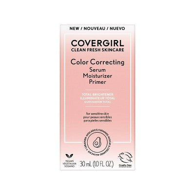 COVERGIRL Clean Fresh Color Correcting Serum + Moisturizer + Primer - Light - 1 fl oz