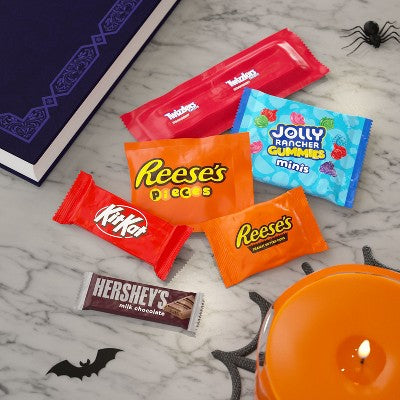 HERSHEY'S Chocolate and Sweets Assorted Halloween Candy Snack Size - 19.76oz/40pc