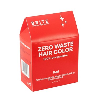 BRITE Instant Color Zero Waste Hair Color - Red - 0.176oz