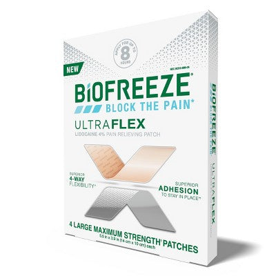 Biofreeze Lidocaine Maxflex Joint and Muscle Pain Relievers Patch - 4ct