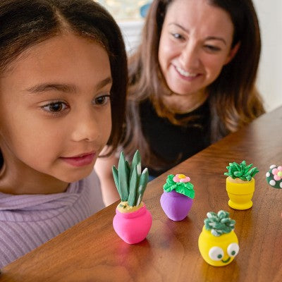 Chuckle & Roar Whoa Dough Slide & Shape Plant Creator Air Dry Clay Kit with Roller Mold System 10 Colors Ages 5+